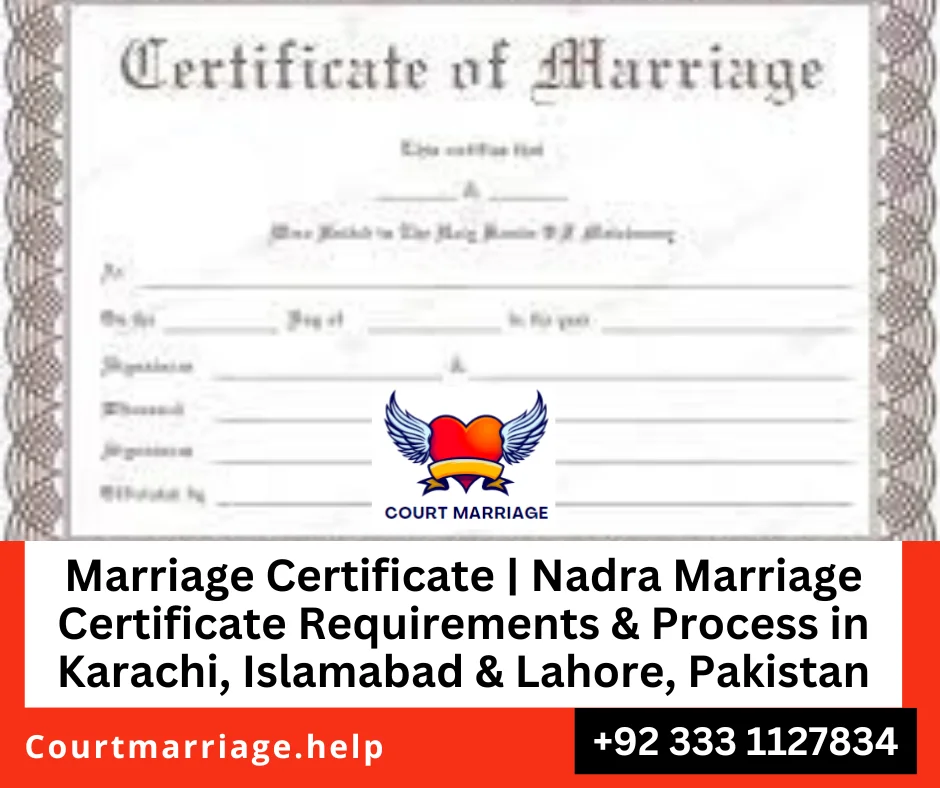 NADRA Marriage Certificate process