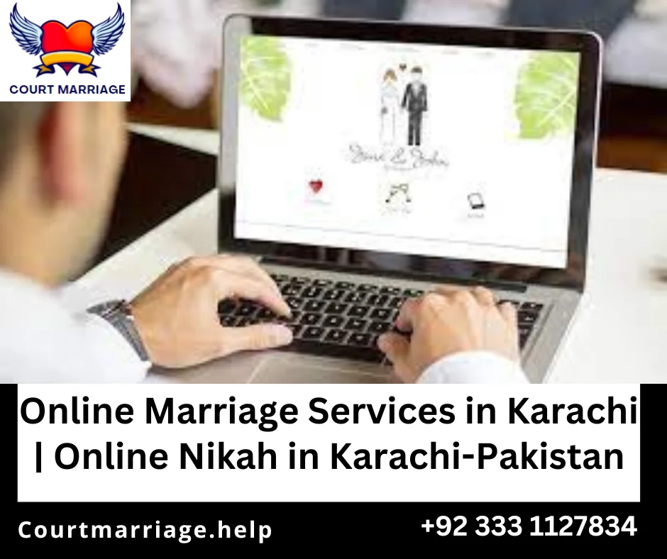 Witnesses attending online marriage in Karachi